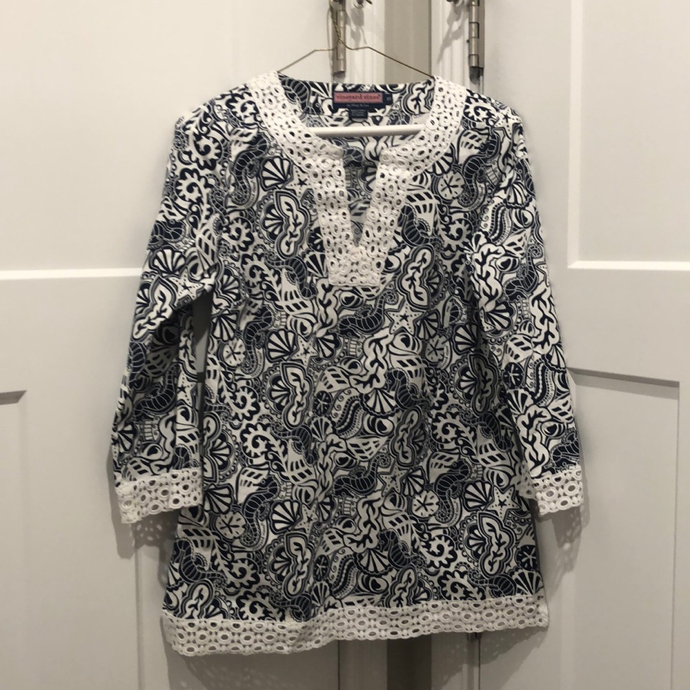 Vineyard Vines Navy/White Tunic